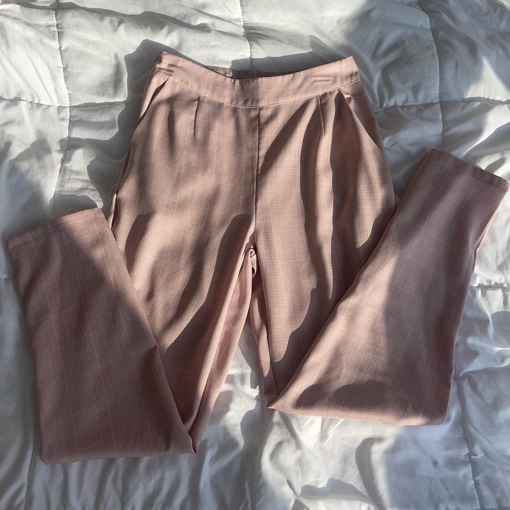 Nasty Gal pink suit pant
